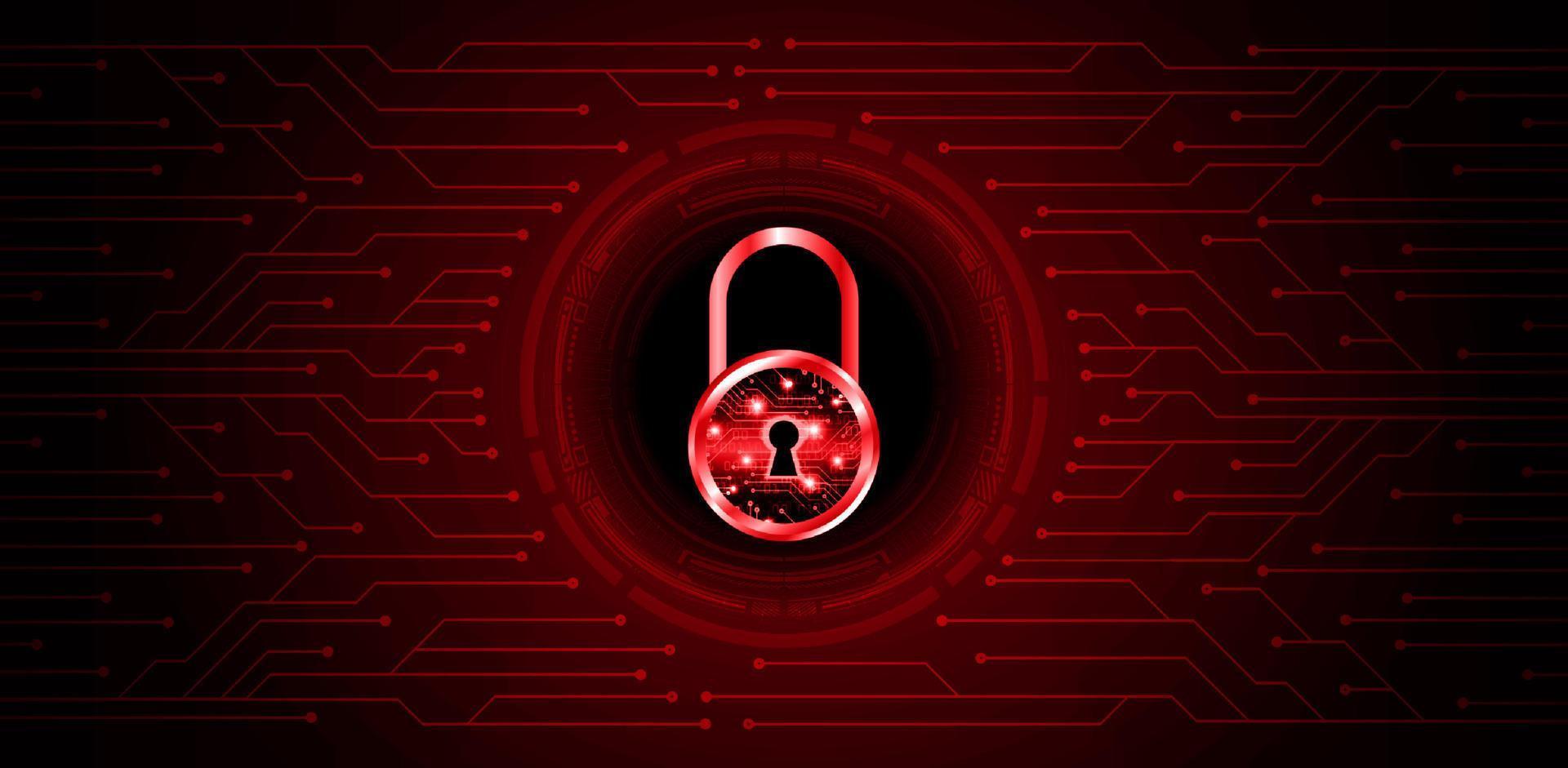 Modern Cybersecurity Technology Background with padlock vector