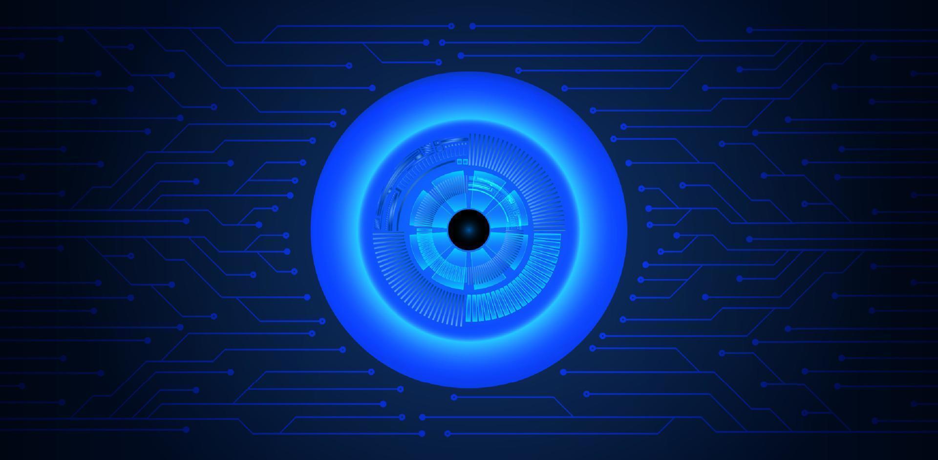 fondo de tecnología de ciberseguridad moderna con ojo vector