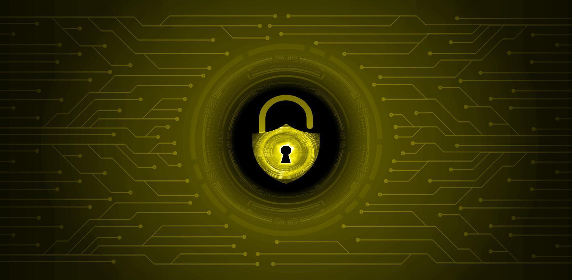 Modern Cybersecurity Technology Background with padlock vector