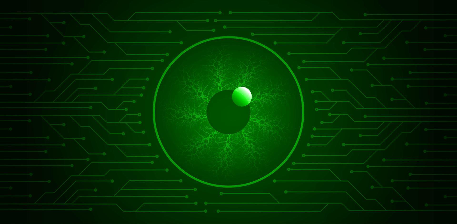 Modern Cybersecurity Technology Background with Eye vector