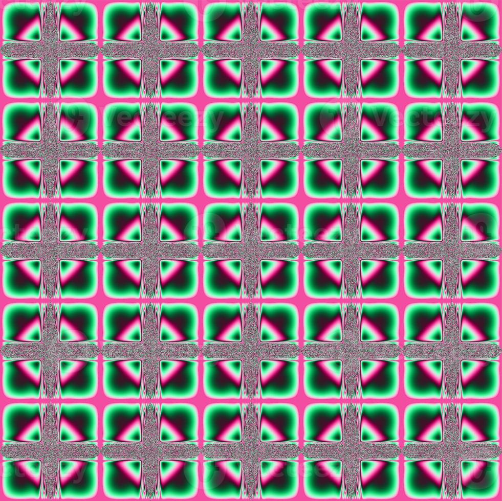 geometric seamless symmetrical red-green pattern, bright pattern on a light background, tile, texture, design photo