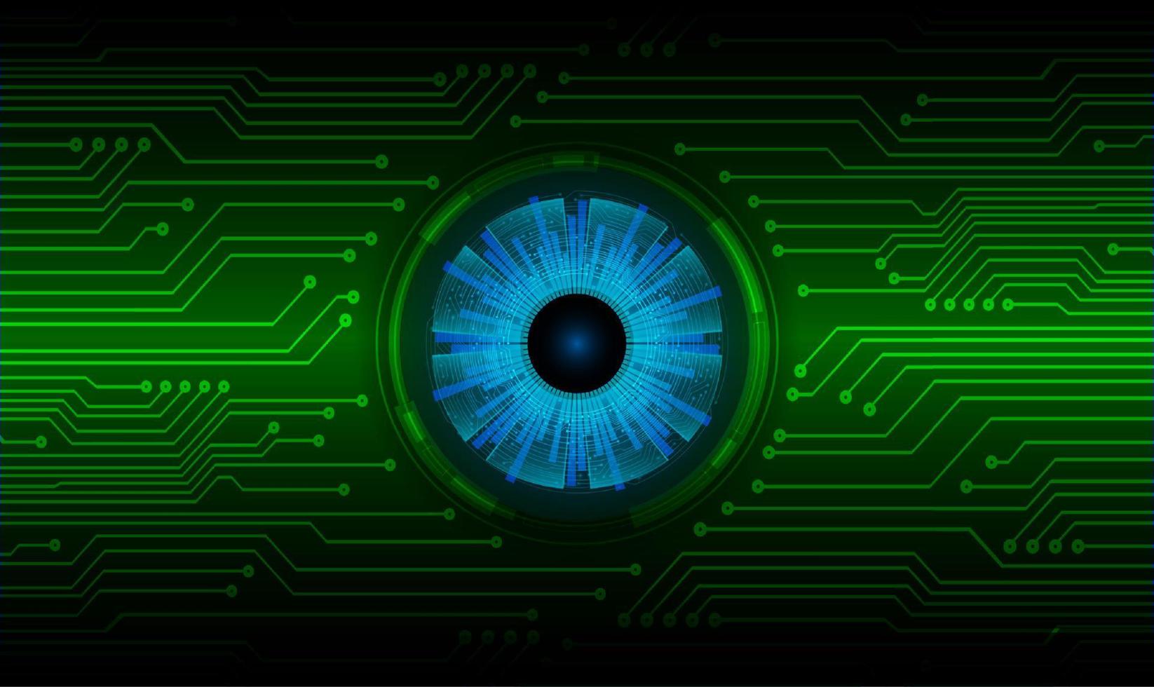 Modern Cybersecurity Technology Background with eye vector