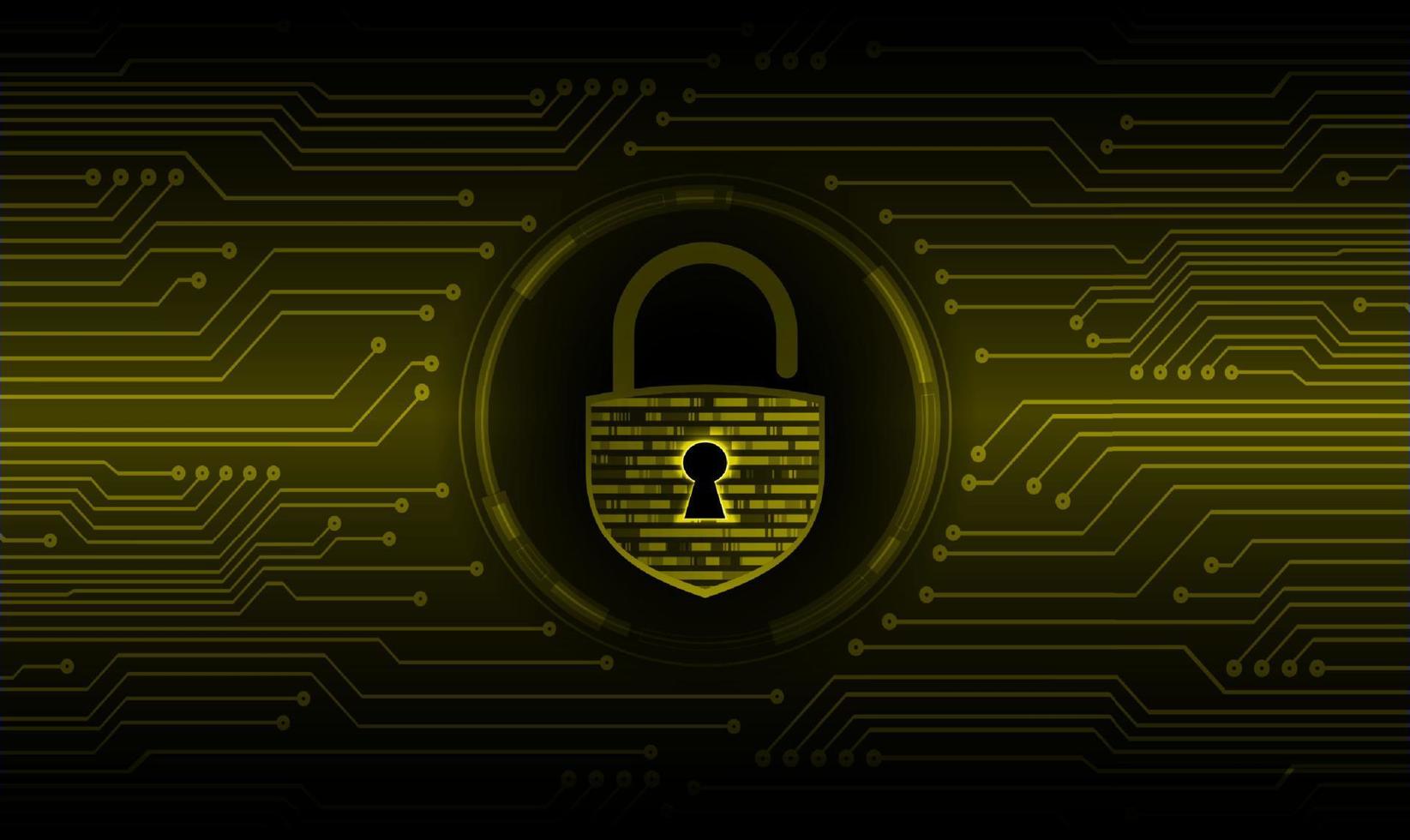 Modern Cybersecurity Technology Background with padlock vector