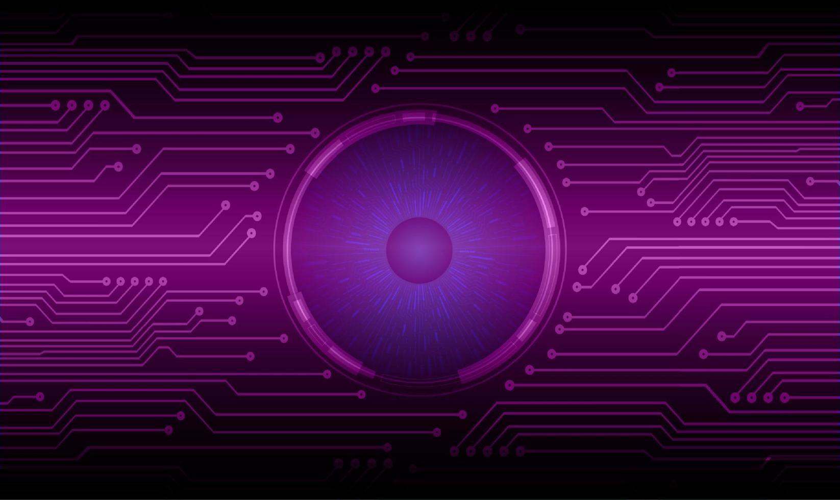 Modern Cybersecurity Technology Background with eye vector