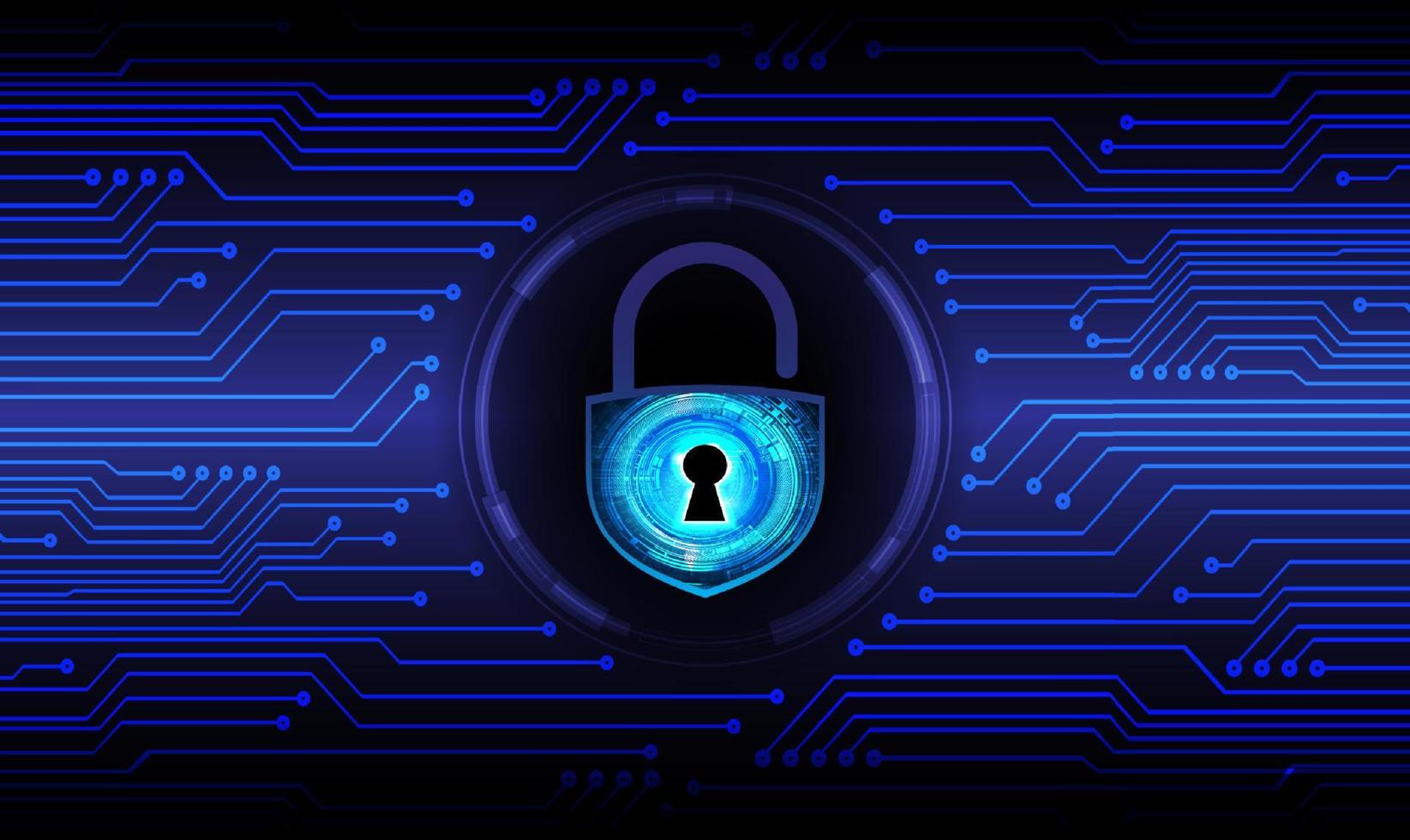 Modern Cybersecurity Technology Background with padlock vector