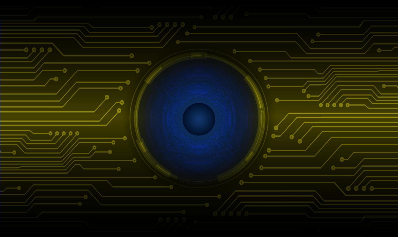 Modern Cybersecurity Technology Background with eye vector