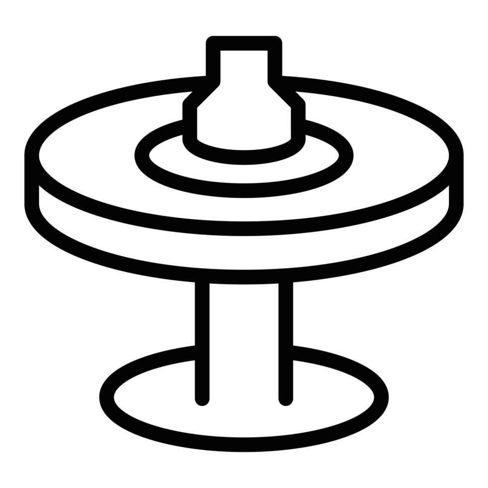 Pottery table icon outline vector. Workshop art vector