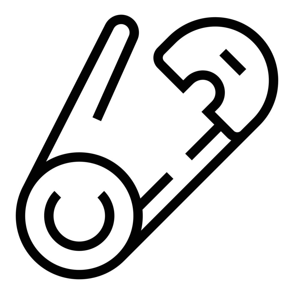 Sewing tool clip icon outline vector. Craft workshop vector