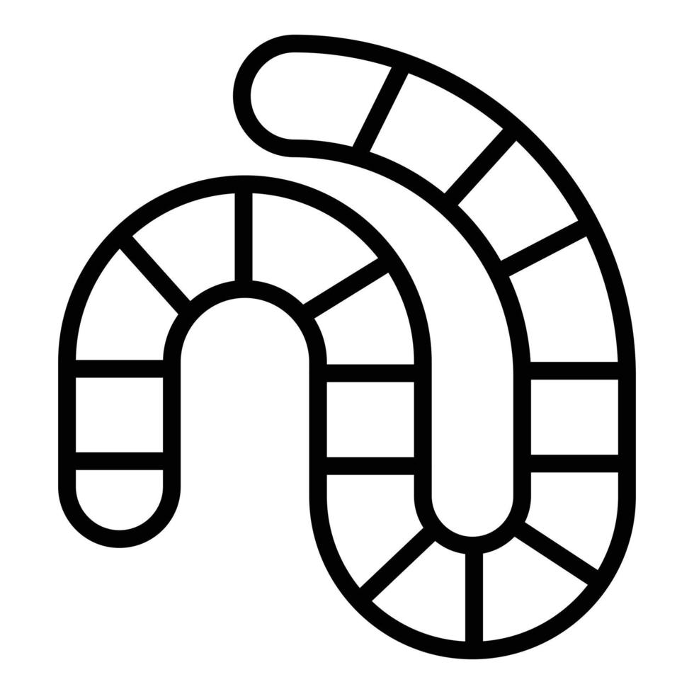 Snake worm icon outline vector. Earthworm garden vector
