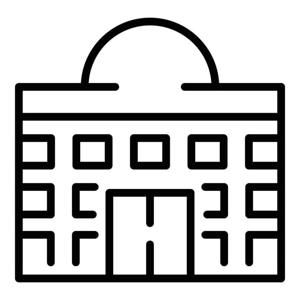 City building icon outline vector. Slovakia map vector