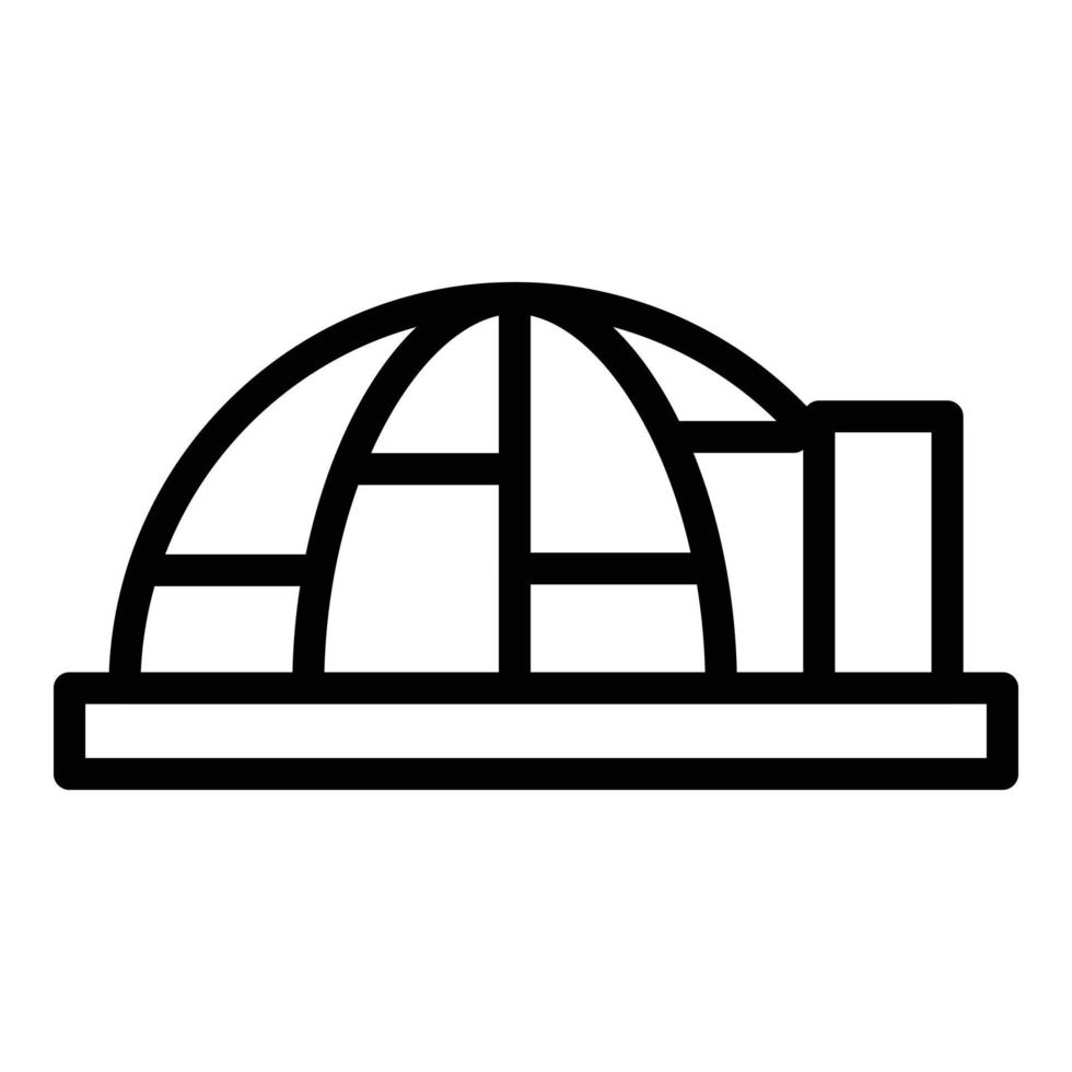 Igloo icon outline vector. Alaska winter vector