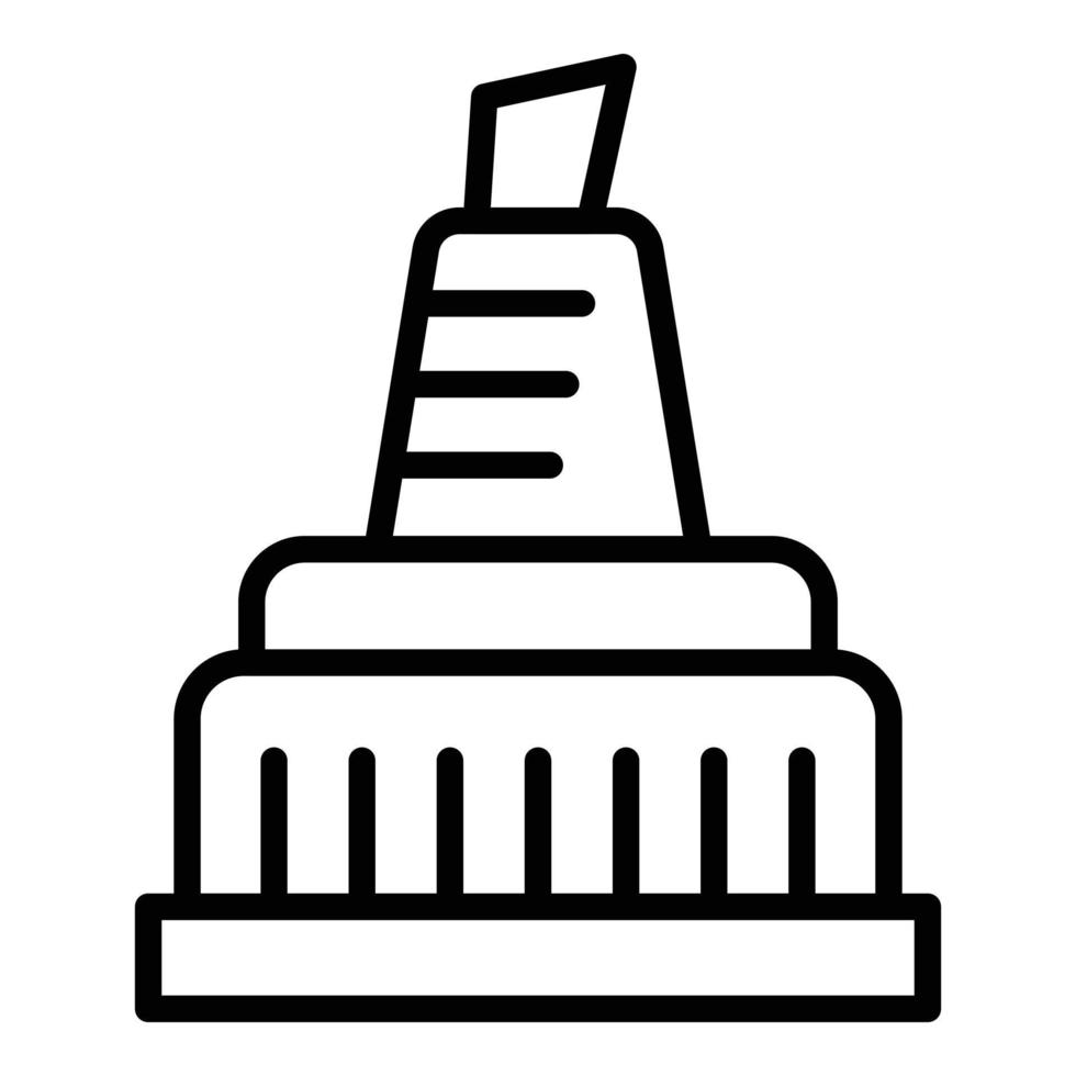 Slovak city fountain icon outline vector. Slovakia map vector
