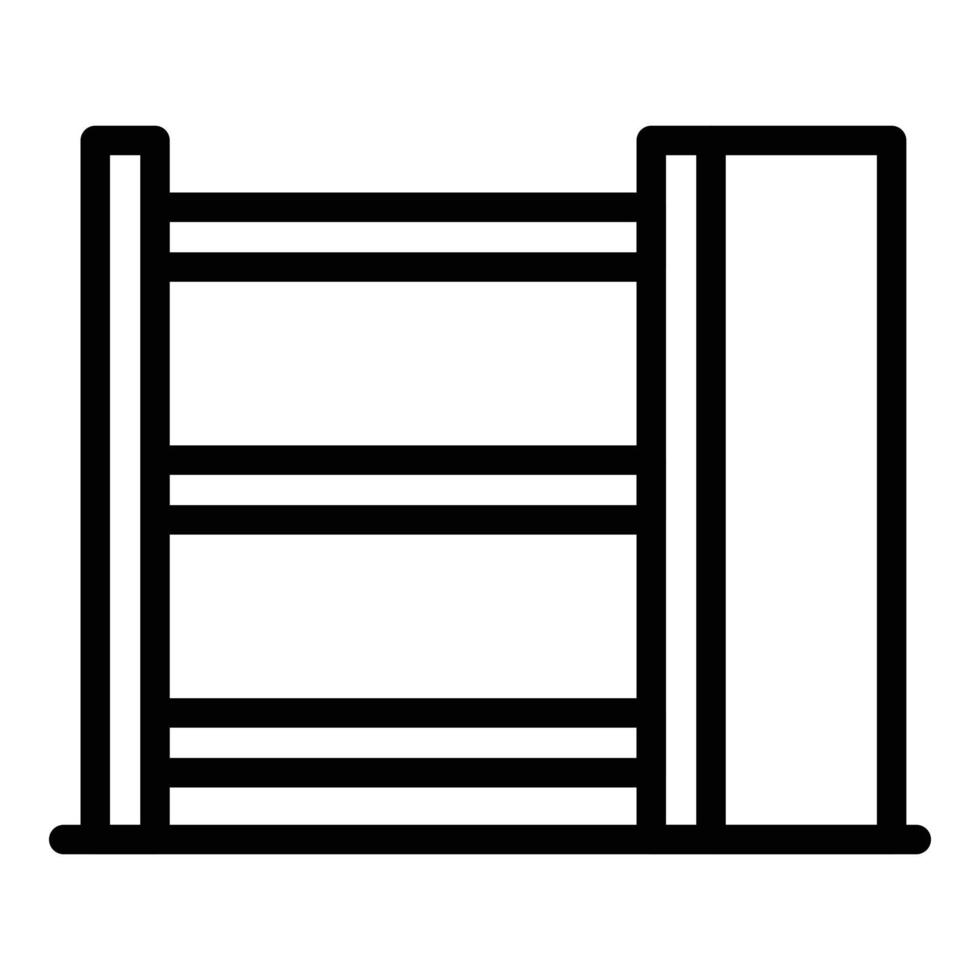 Wood drawer icon outline vector. Work factory vector