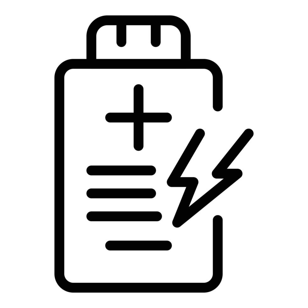 Recycle battery icon outline vector. Digital tech vector