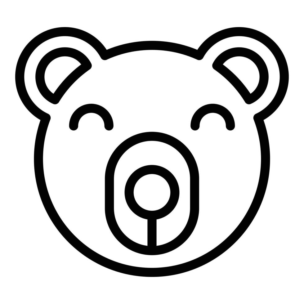 Alaska bear face icon outline vector. Usa snow vector