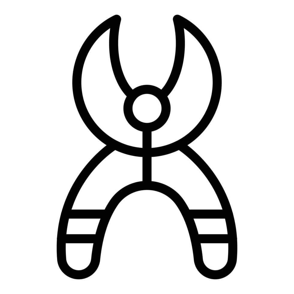 Tooth scissors icon outline vector. Gem diamond vector
