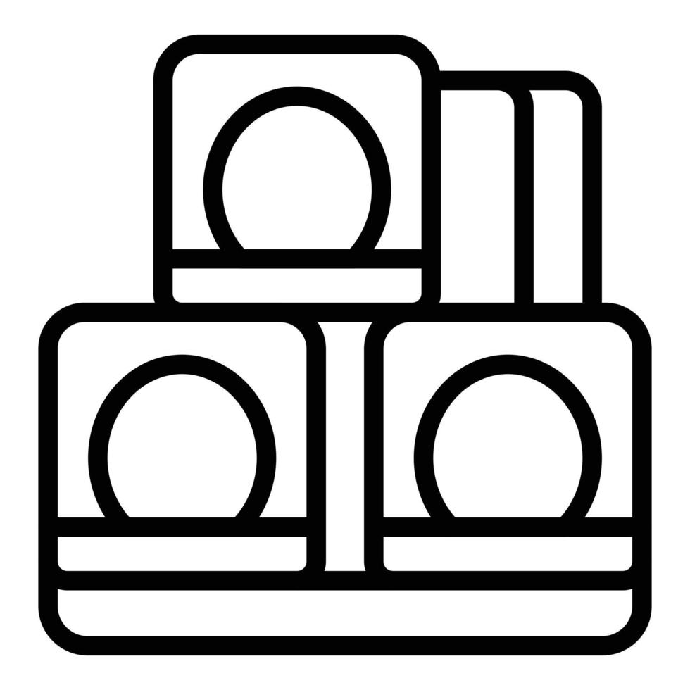 Interior cat house icon outline vector. Pet bed vector