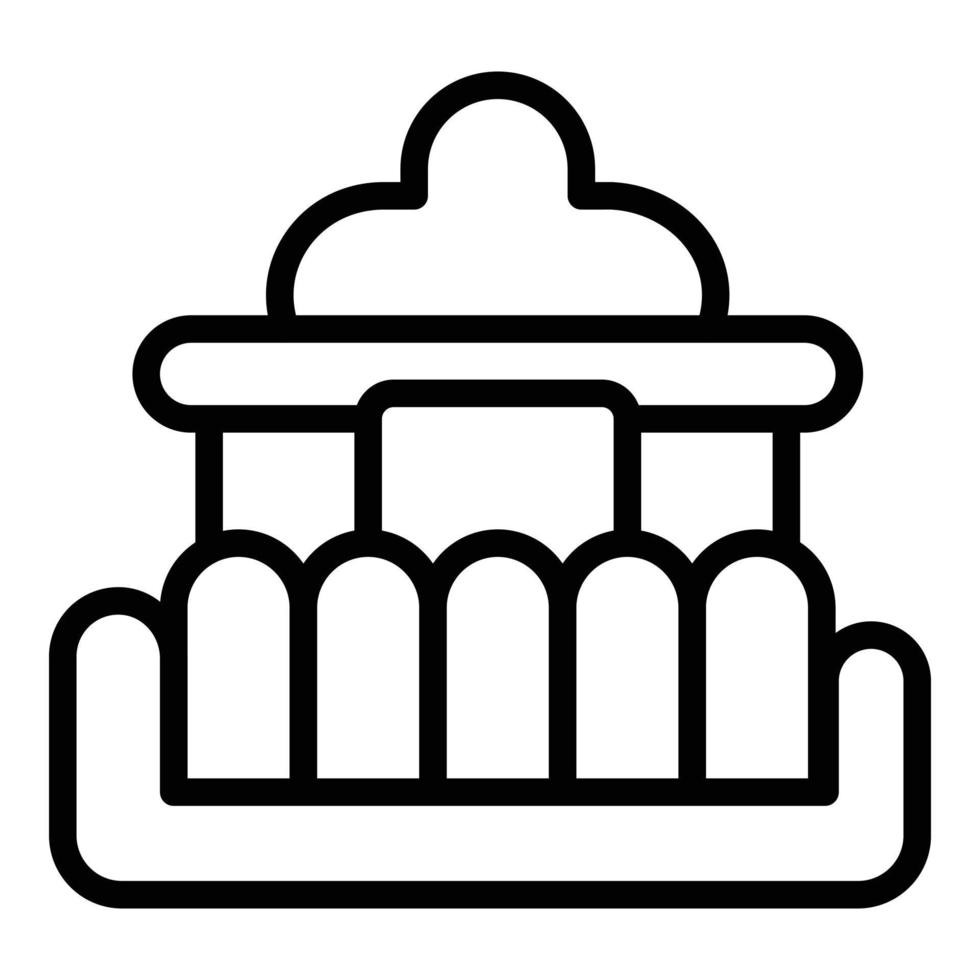 Asian temple icon outline vector. Culture architecture vector