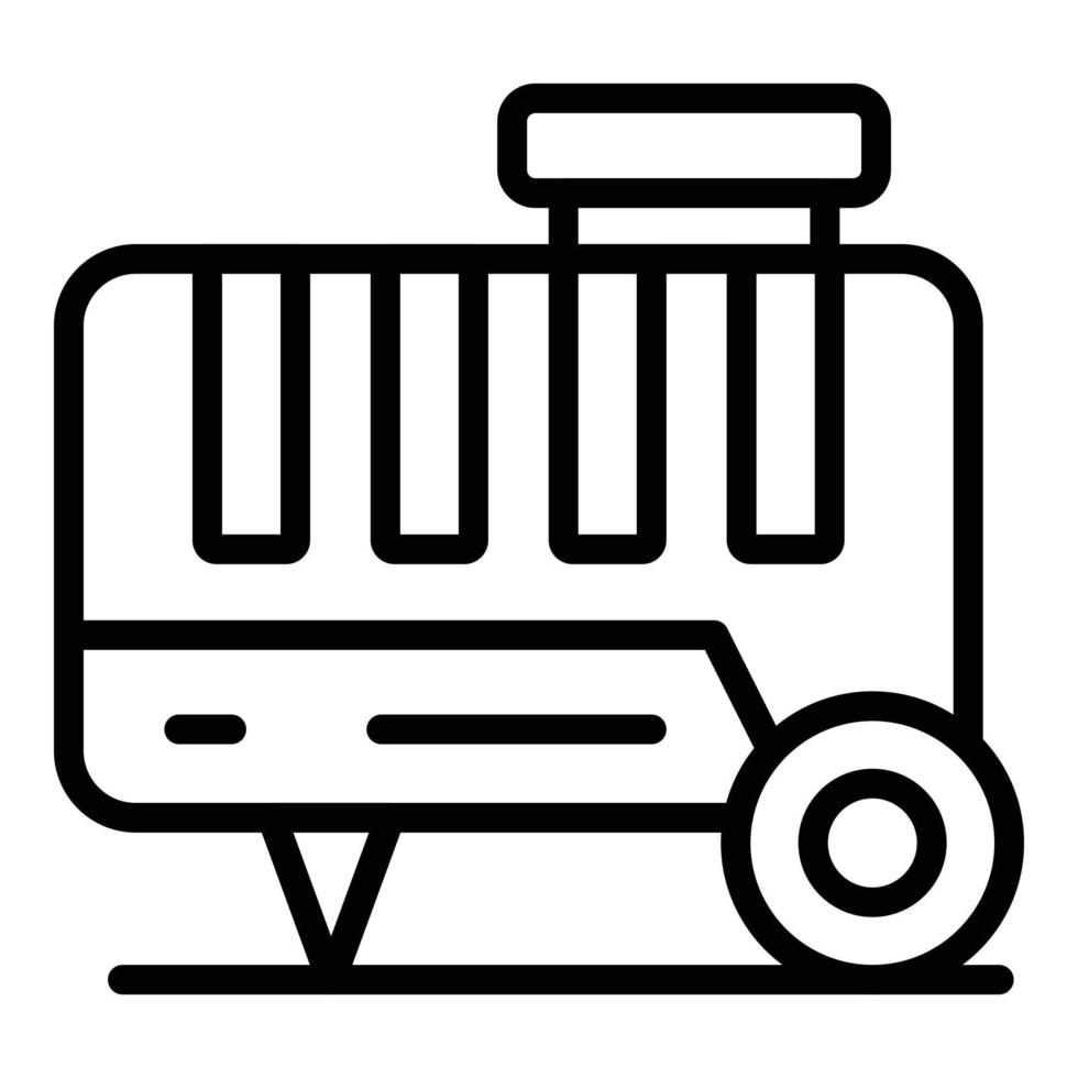 Generator motor icon outline vector. Power engine vector