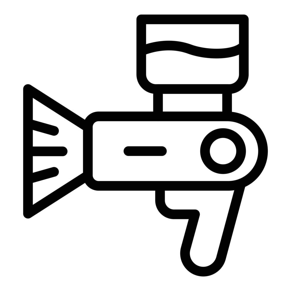 Paint gun icon outline vector. Car spray vector
