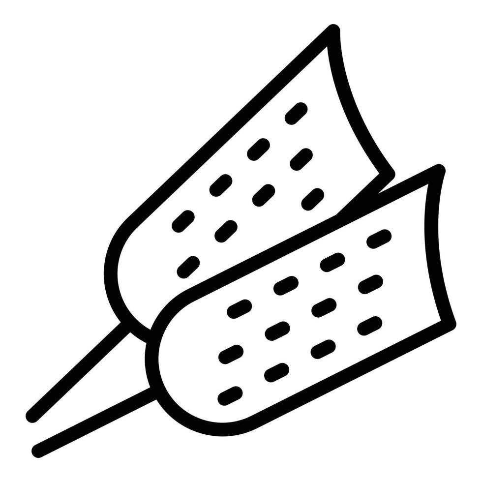 Korea corn dog icon outline vector. Corndog stick vector