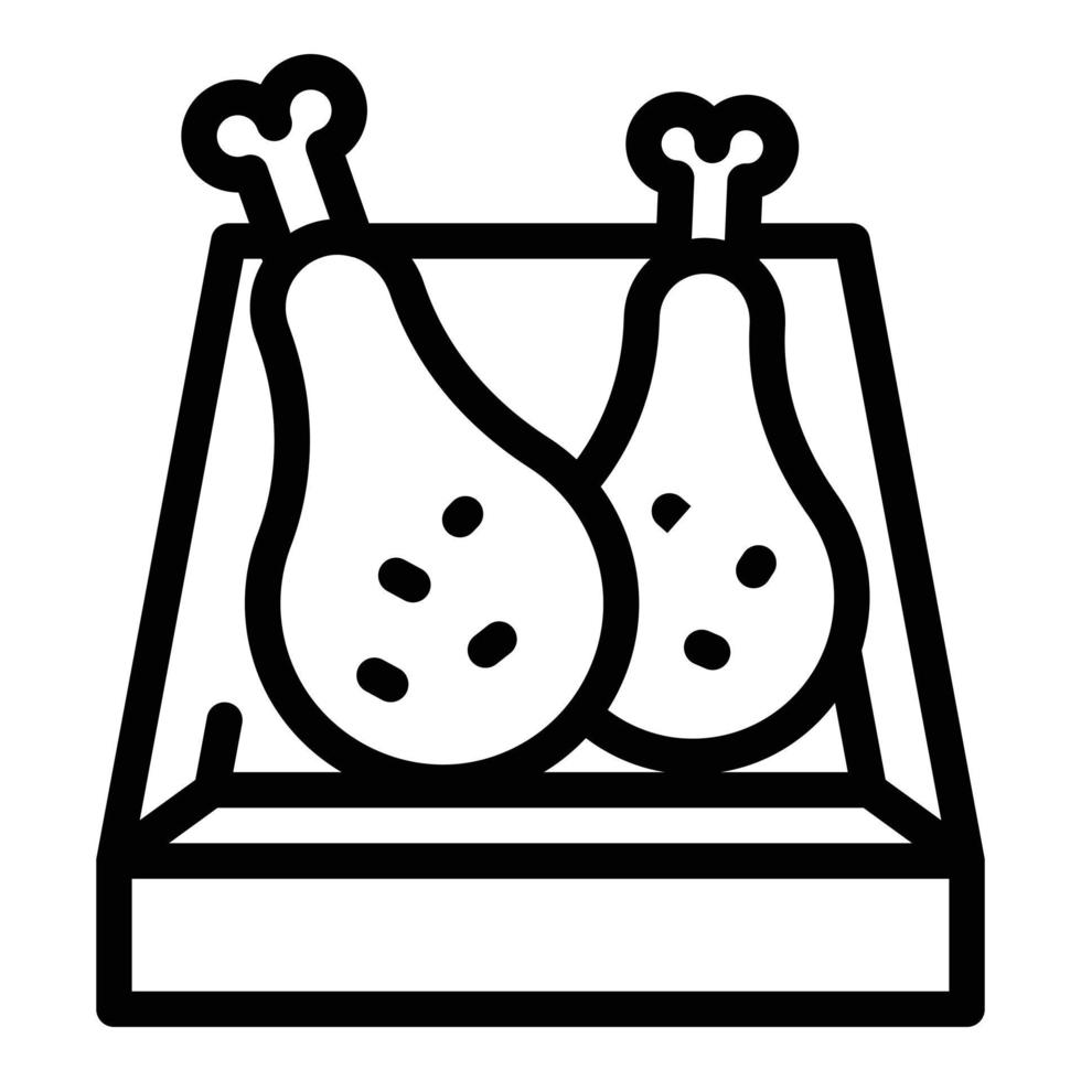 Tasty chicken icon outline vector. Hot meat vector