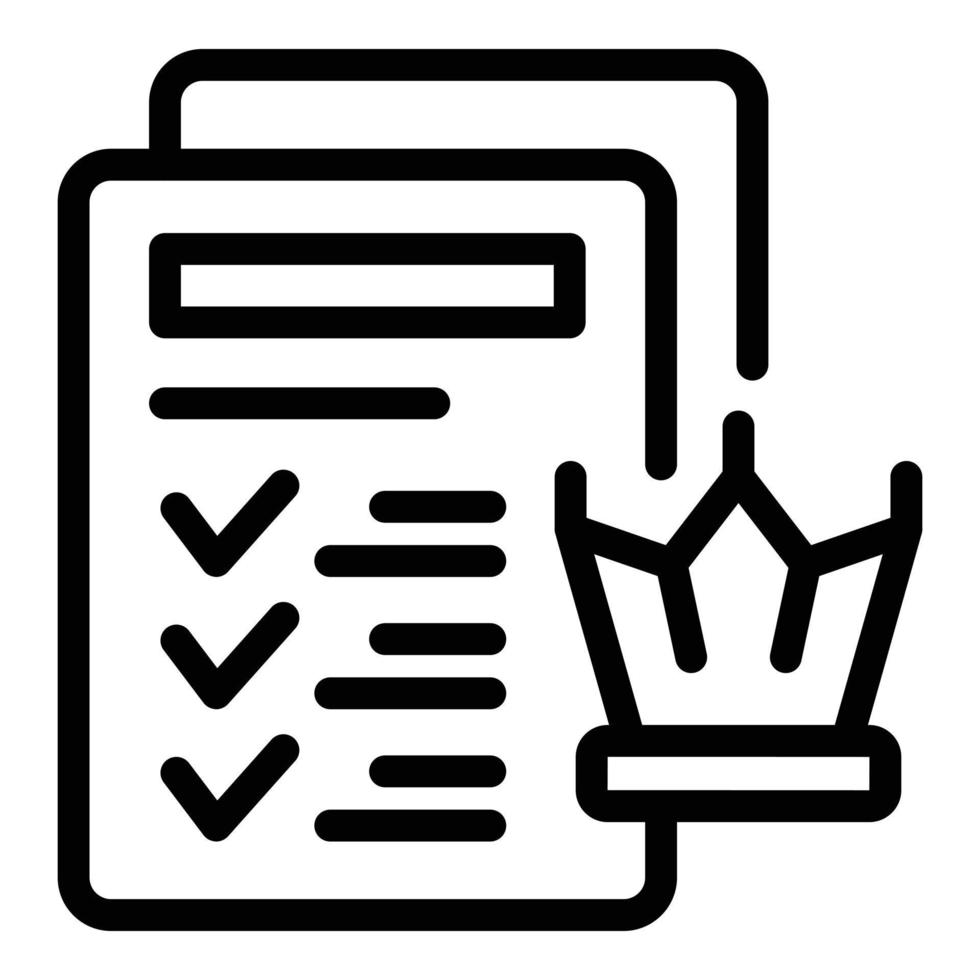 Manager document icon outline vector. Team report vector