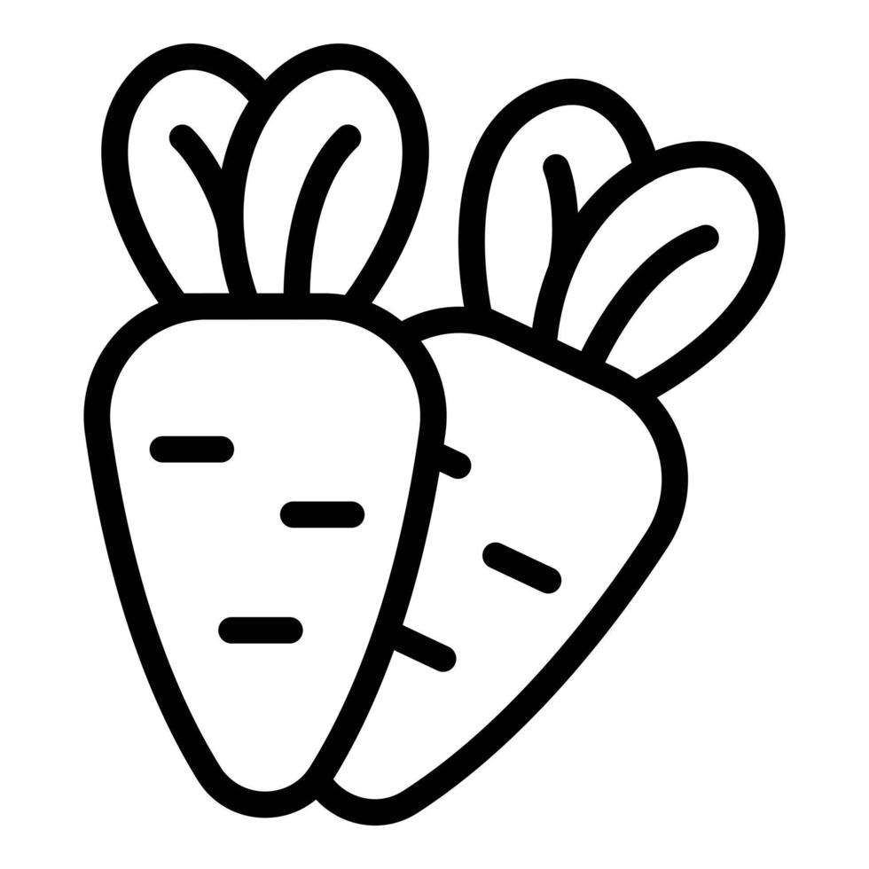 Carrot icon outline vector. Paleo diet vector