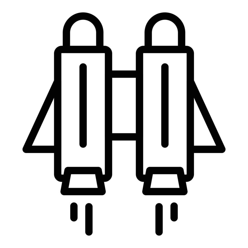 Finance jetpack icon outline vector. Work skill vector