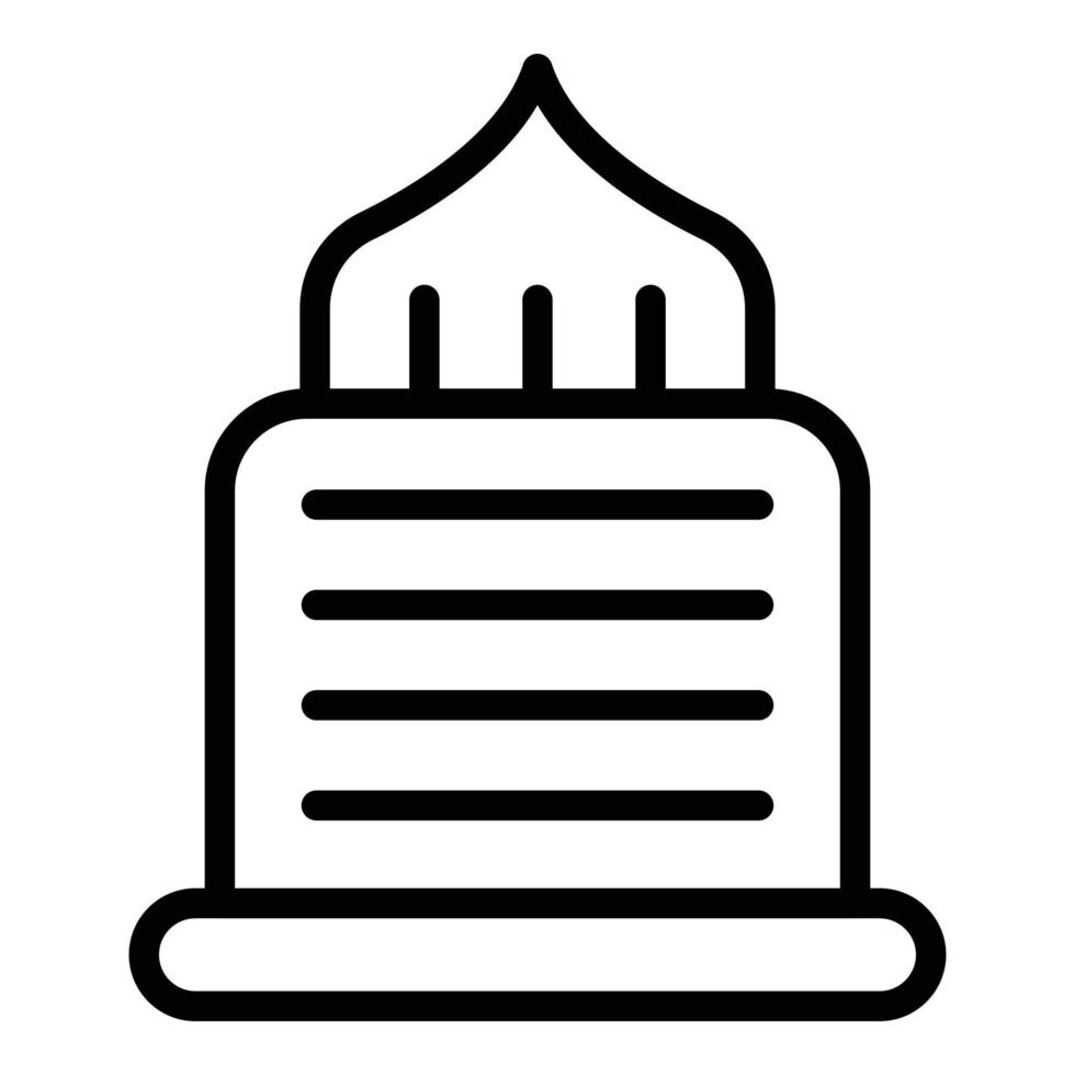 Freedom building icon outline vector. National day vector