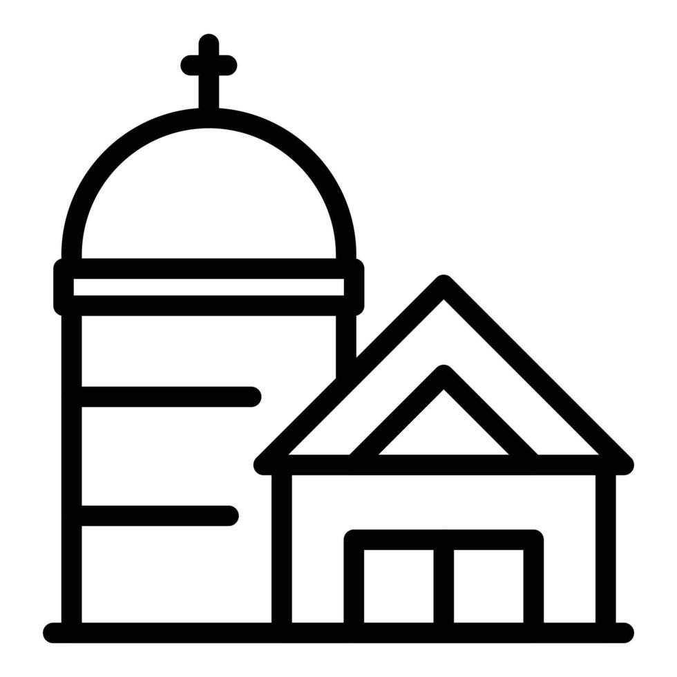 Montenegro church icon outline vector. Flag tour vector