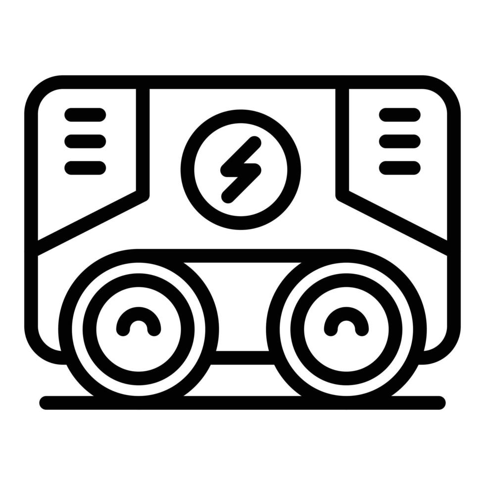 Small generator icon outline vector. Power energy vector
