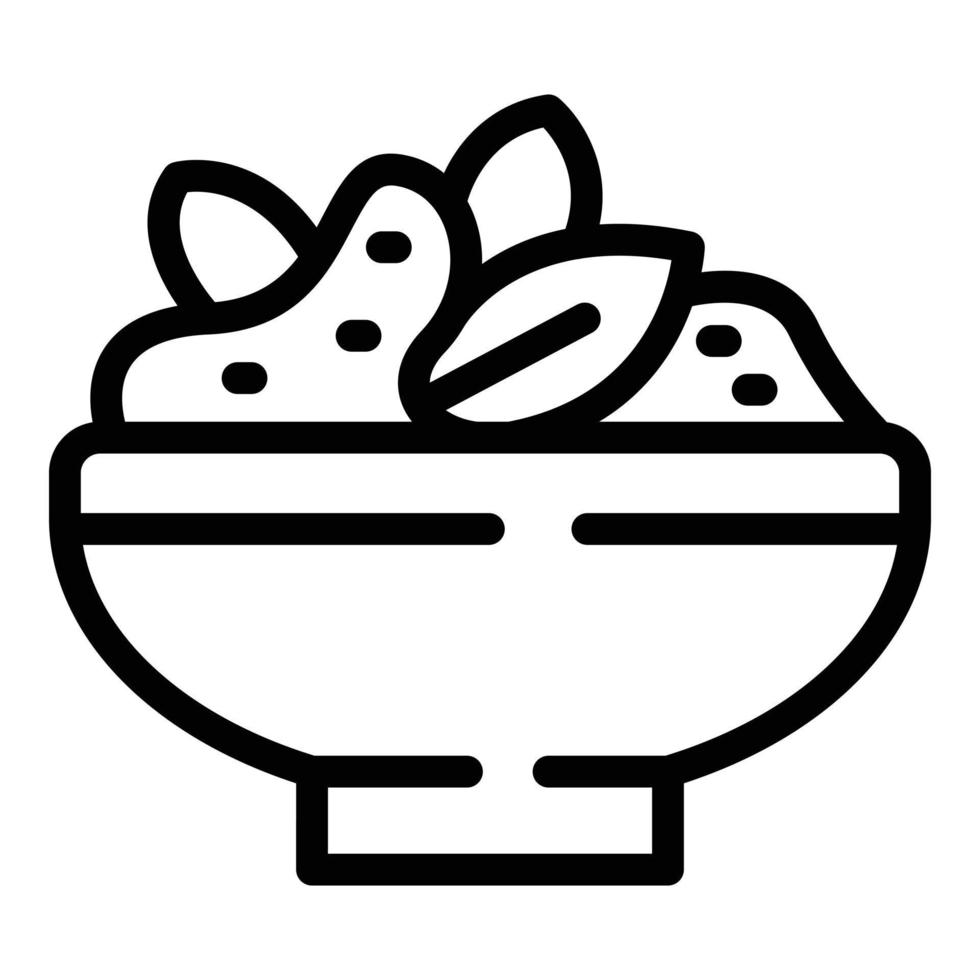 Diet salad icon outline vector. Care info vector