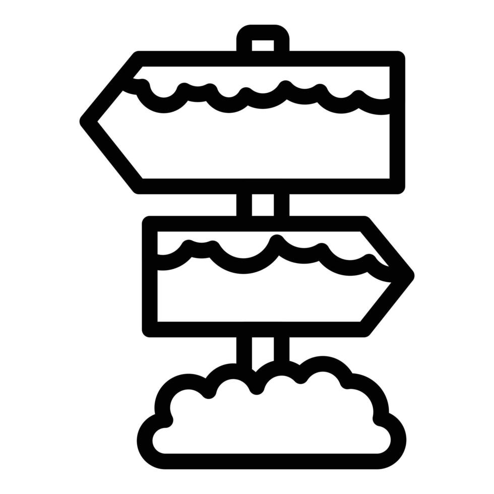 Alaska direction icon outline vector. Iceberg snow vector