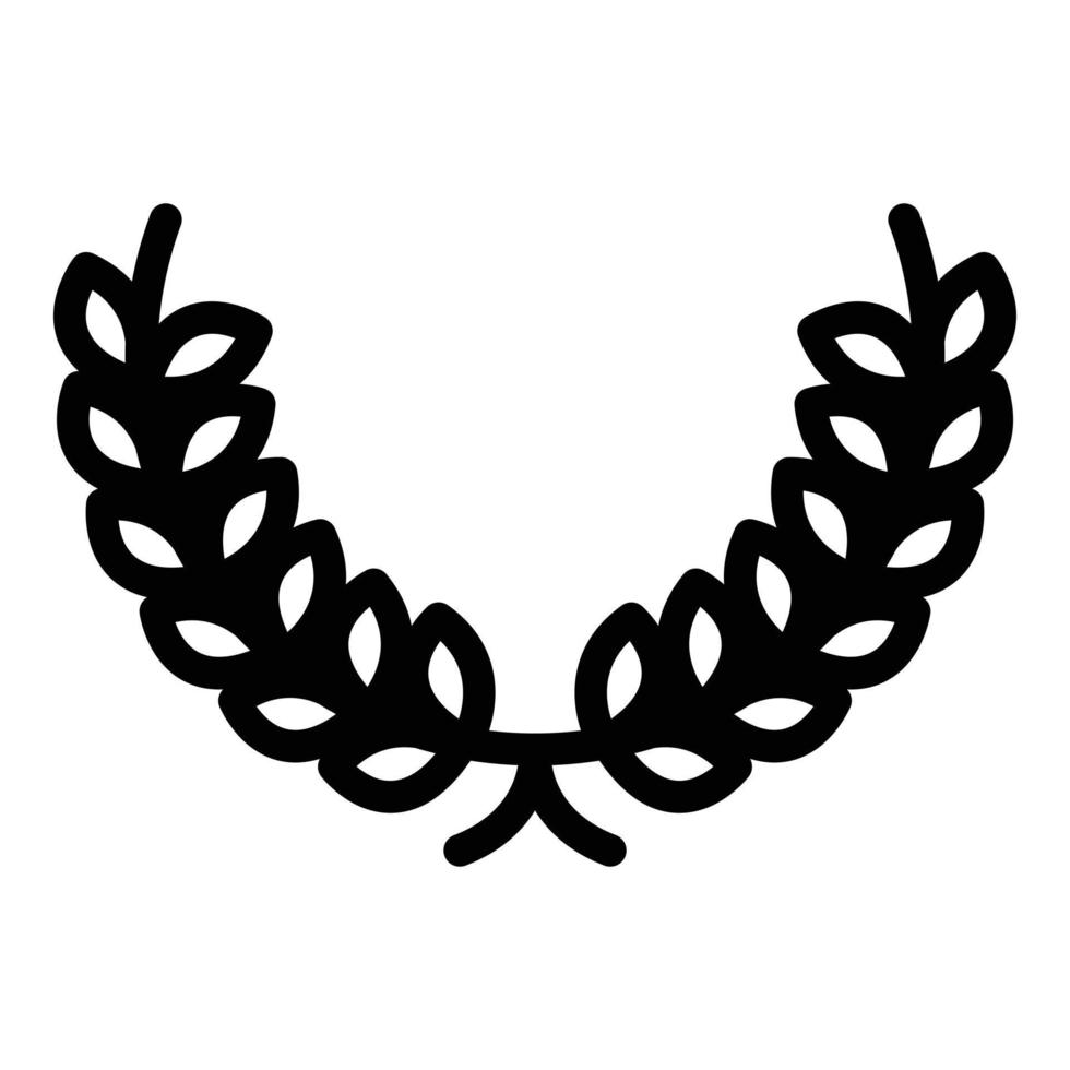 Greek laurel icon outline vector. Ancient temple vector