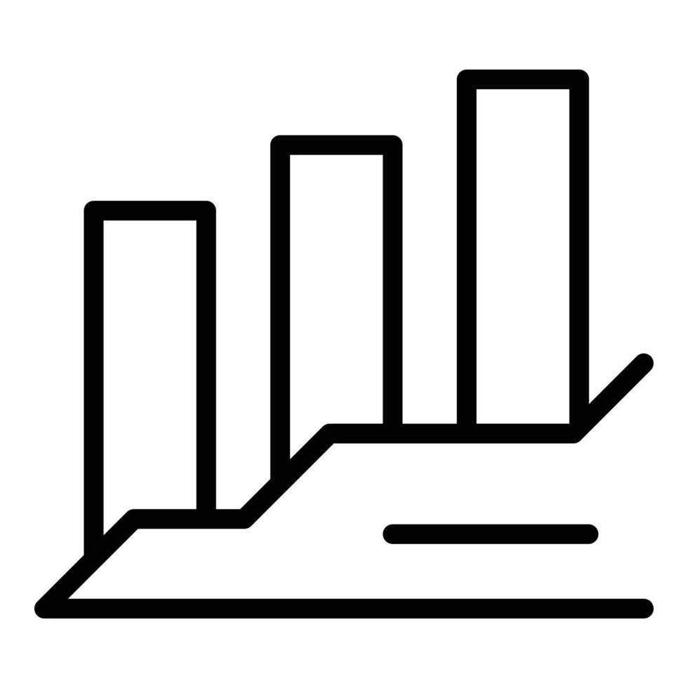 Payment graph icon outline vector. Loan cost vector