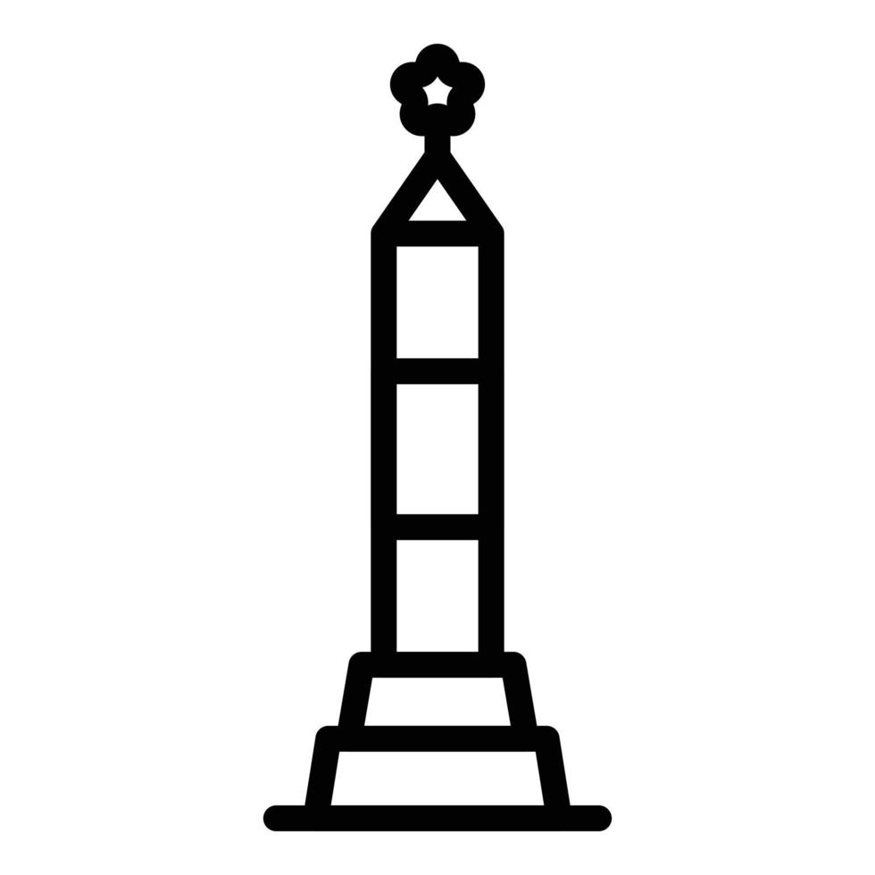 vector de contorno de icono de punto de referencia de estrella de Bielorrusia. bandera de la ciudad