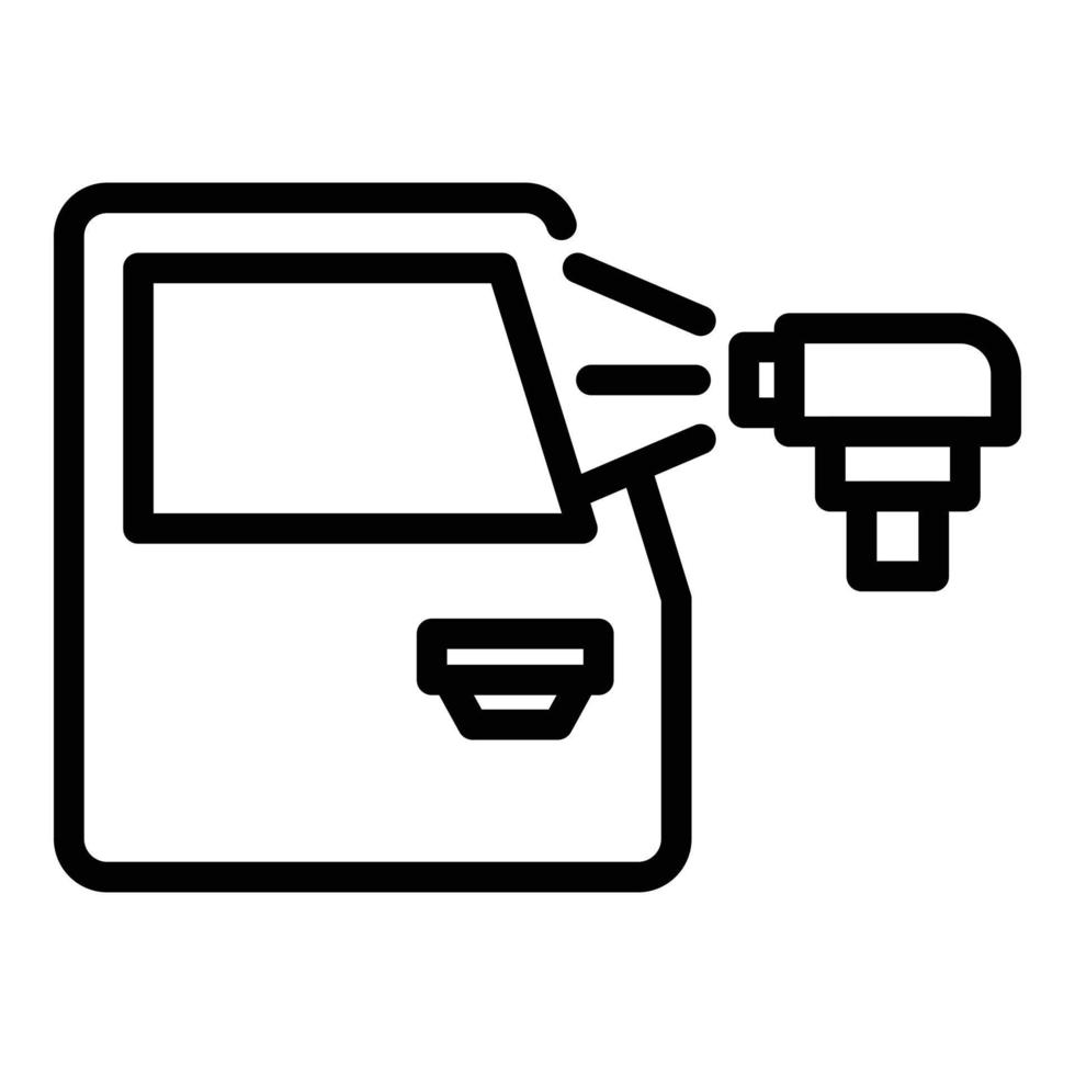 Car sprayer icon outline vector. Window clean vector