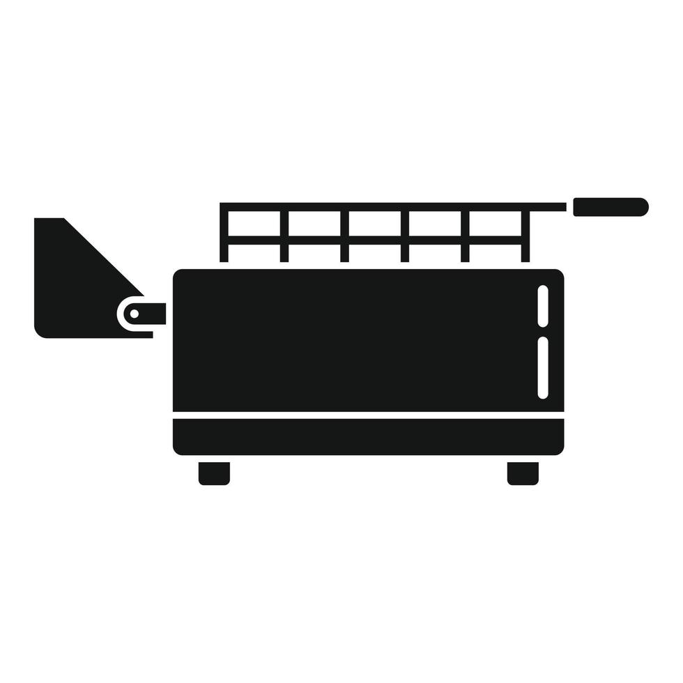 Kitchen deep fryer icon simple vector. Fry basket vector