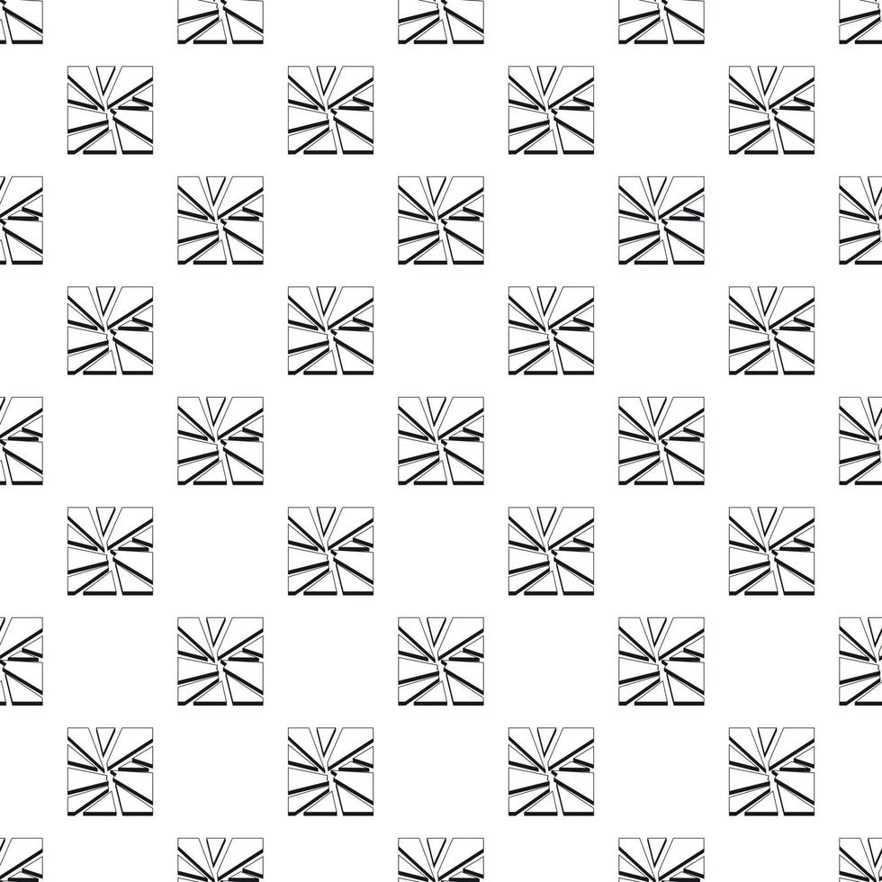 Broken glass pattern, simple style vector