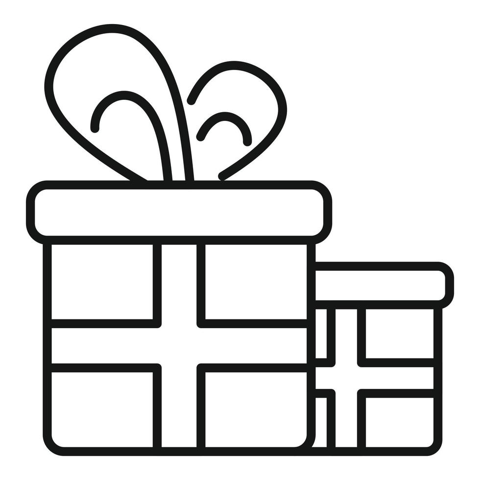 Event gift boxes icon outline vector. Meeting manager vector