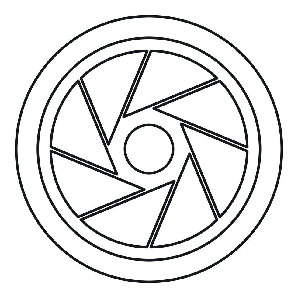 Little objective icon, outline style vector