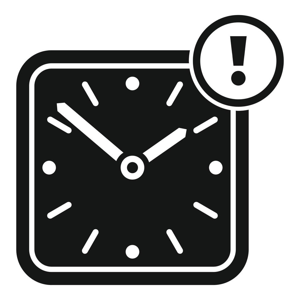 Wall clock hour icon simple vector. Office work vector