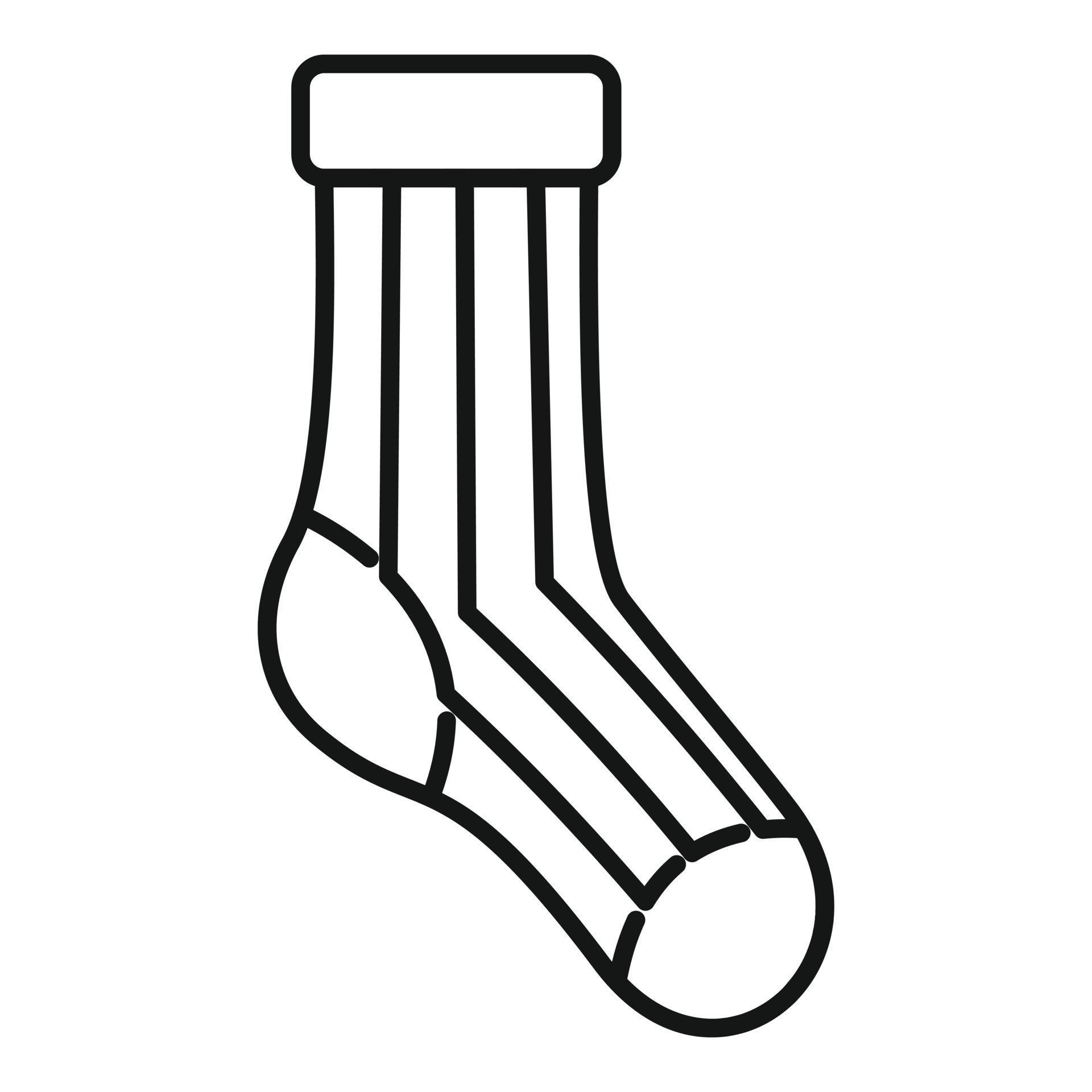 Sock clothing icon outline vector. Cotton sock 14933123 Vector Art at Vecteezy