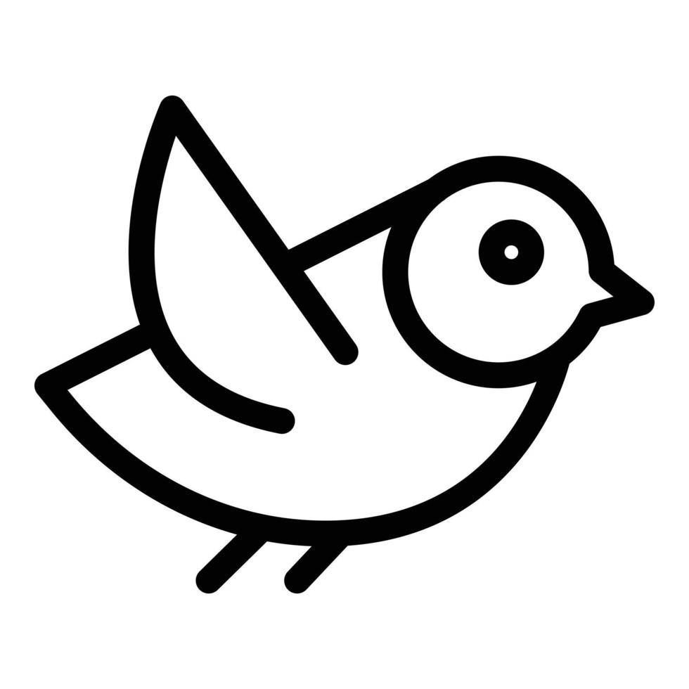 Fly cute sparrow icon outline vector. Tree house vector