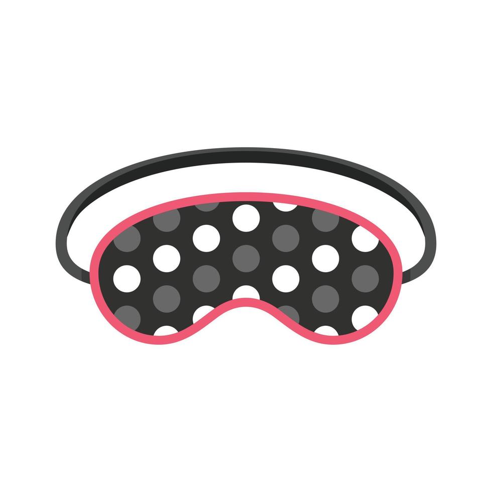 Party sleeping mask icon flat isolated vector