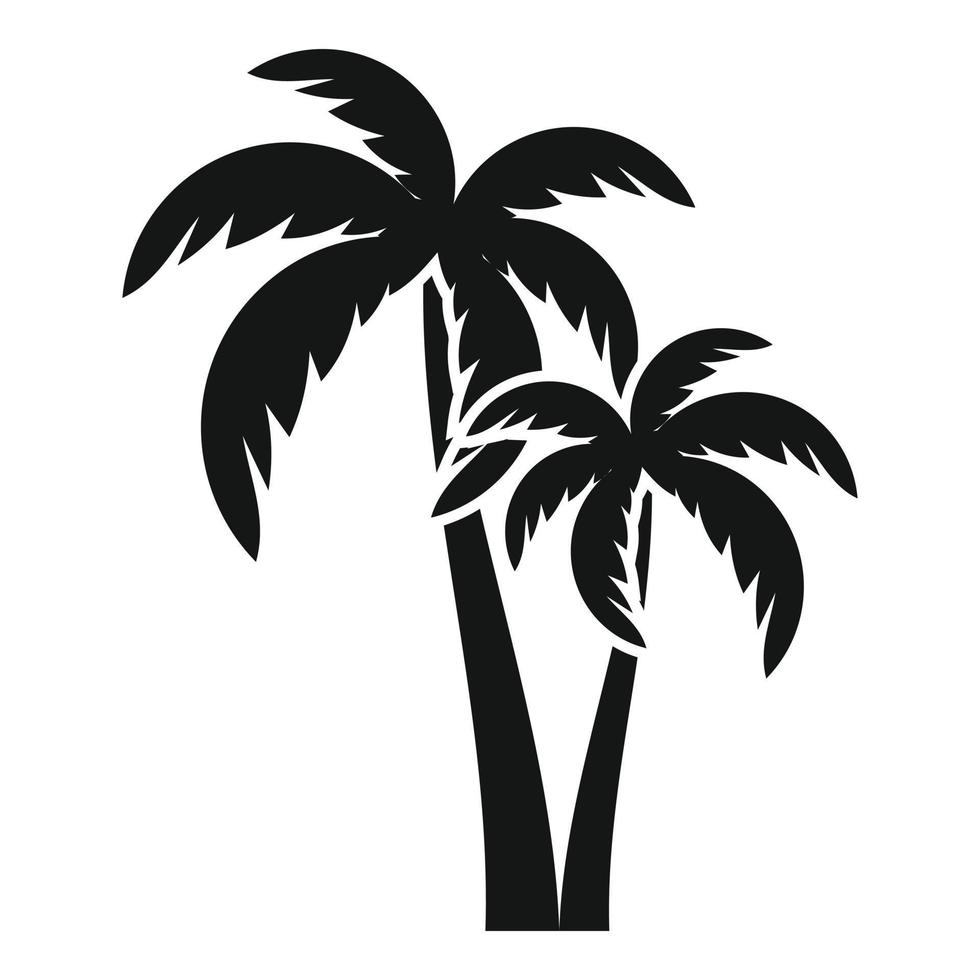 vector simple de icono de palmera. playa de coco