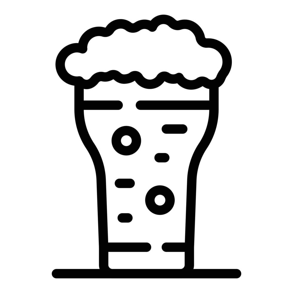 vector de contorno de icono de vaso de cerveza. horizonte de múnich