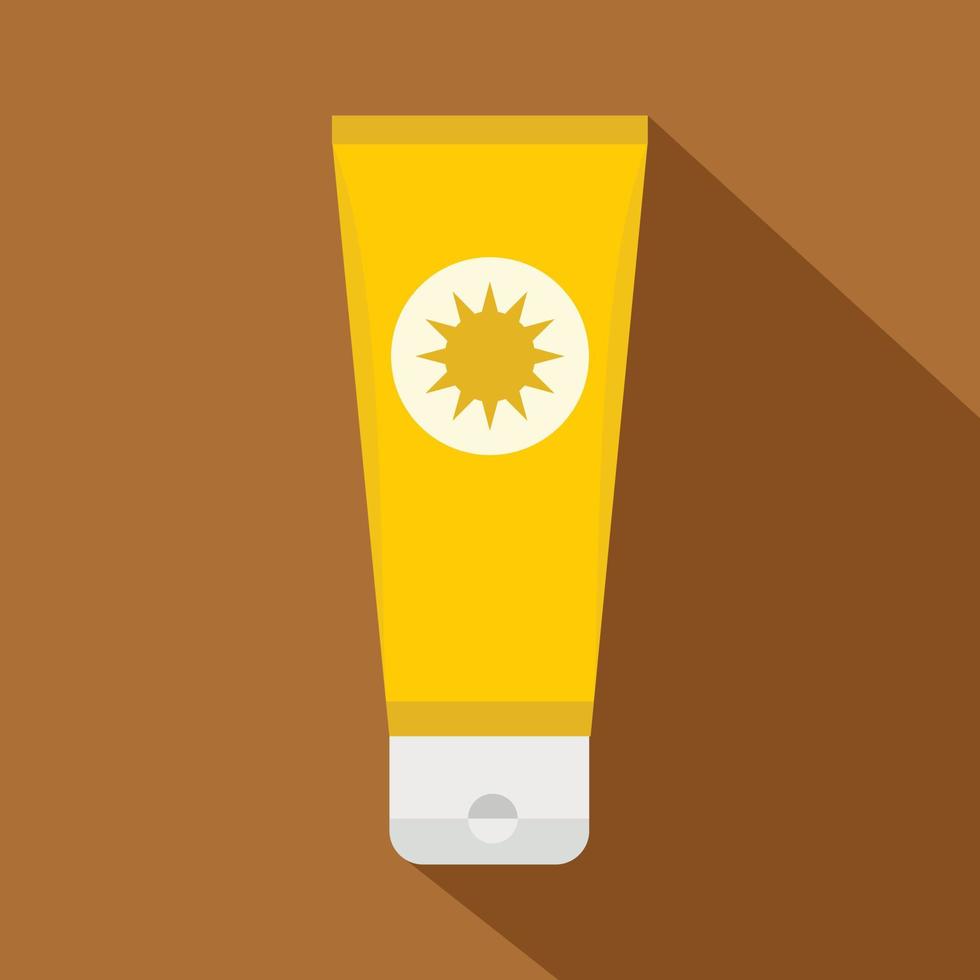 icono de protector solar, estilo plano vector