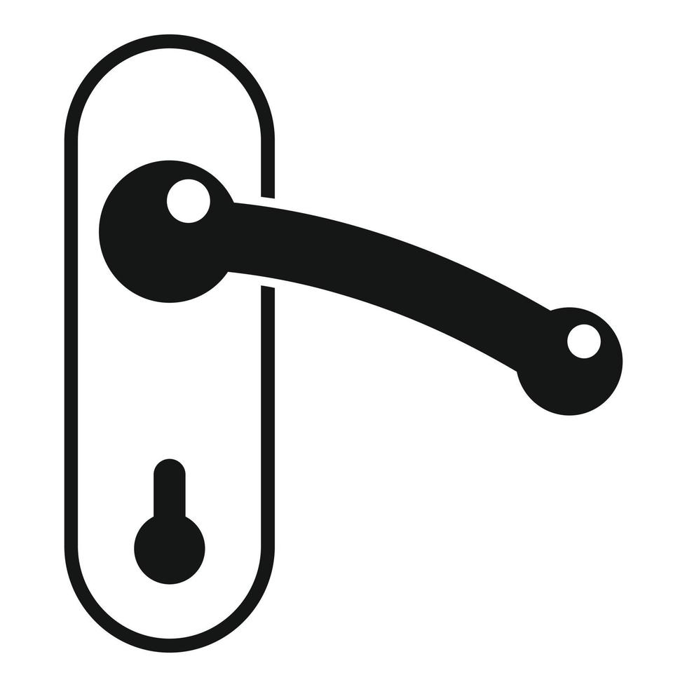 vector simple de icono de manija de puerta redonda. llave metalica